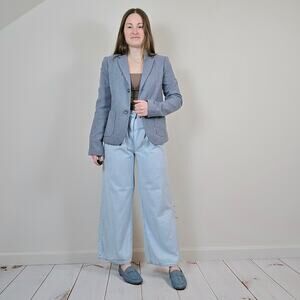 Gap The Academy Blazer Tweed Blue Gray 6